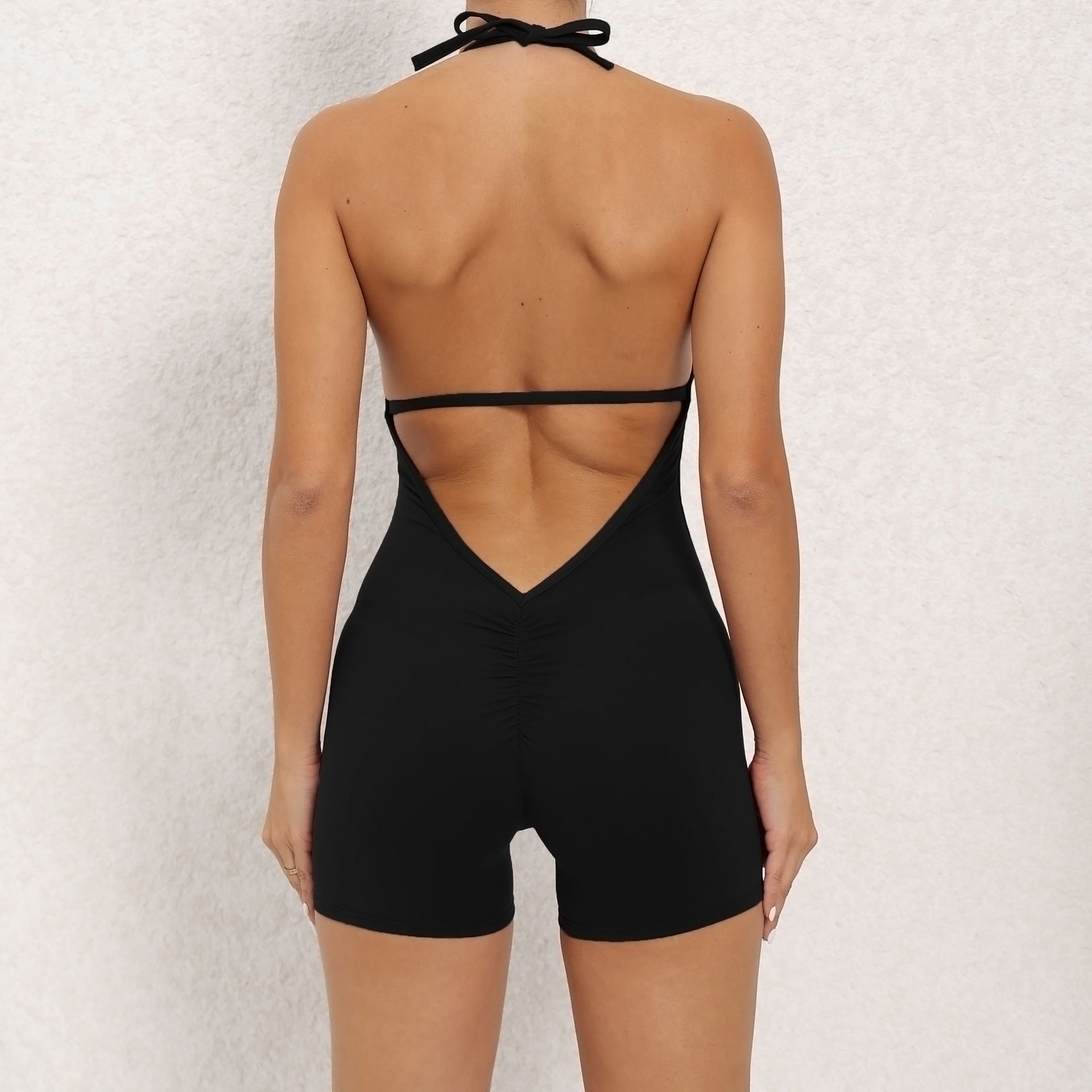 Halter Neck One-Piece Yoga Jumpsuit