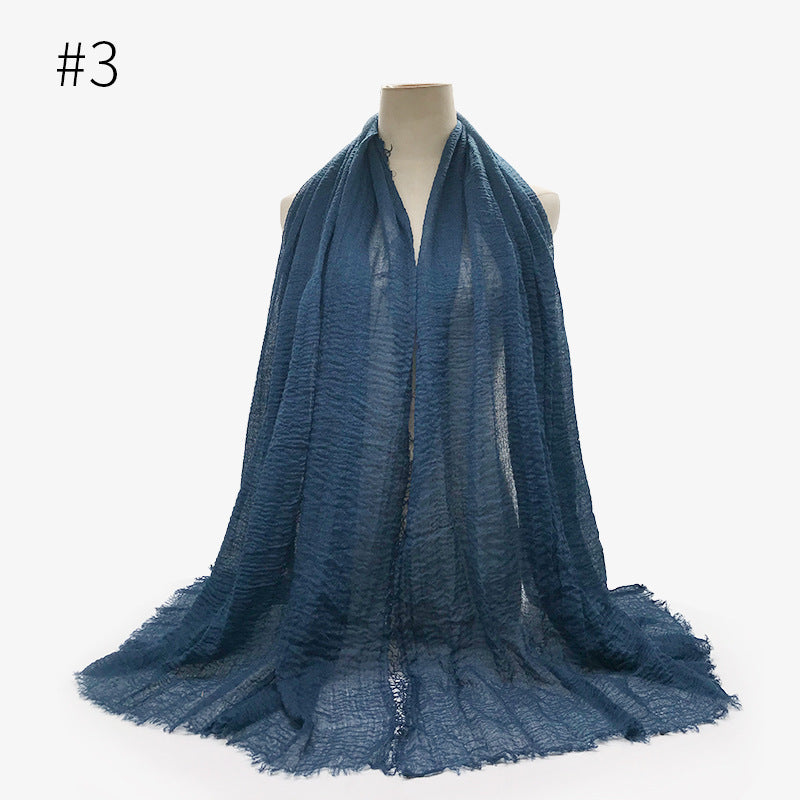 Bubble Cotton Scarf Hijab Wrap Shawl