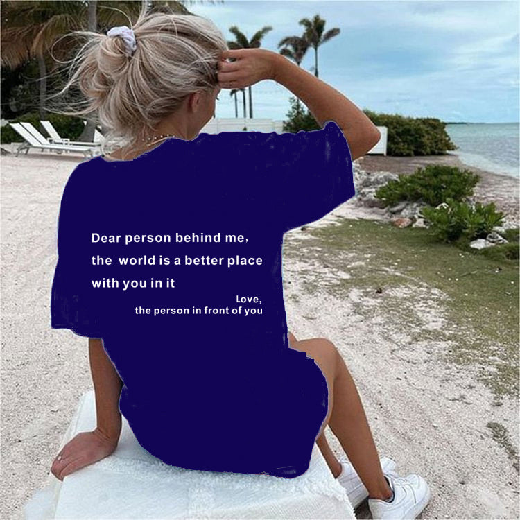 Women’s Letter Print Slogan Tee