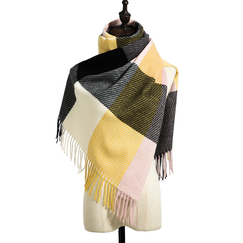 Thick Cashmere Tassel Winter Scarf