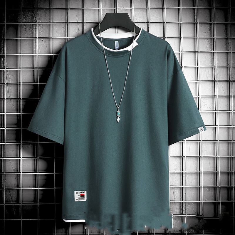 T-shirt ample style Hong Kong pour homme