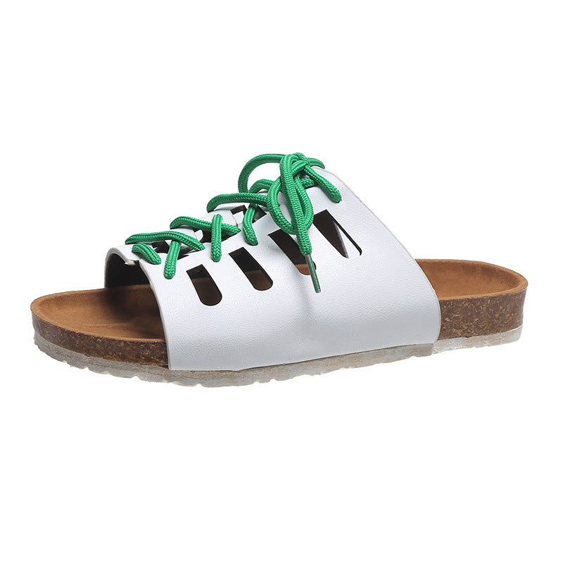 Flache Römersandalen zum Schnüren für Damen
