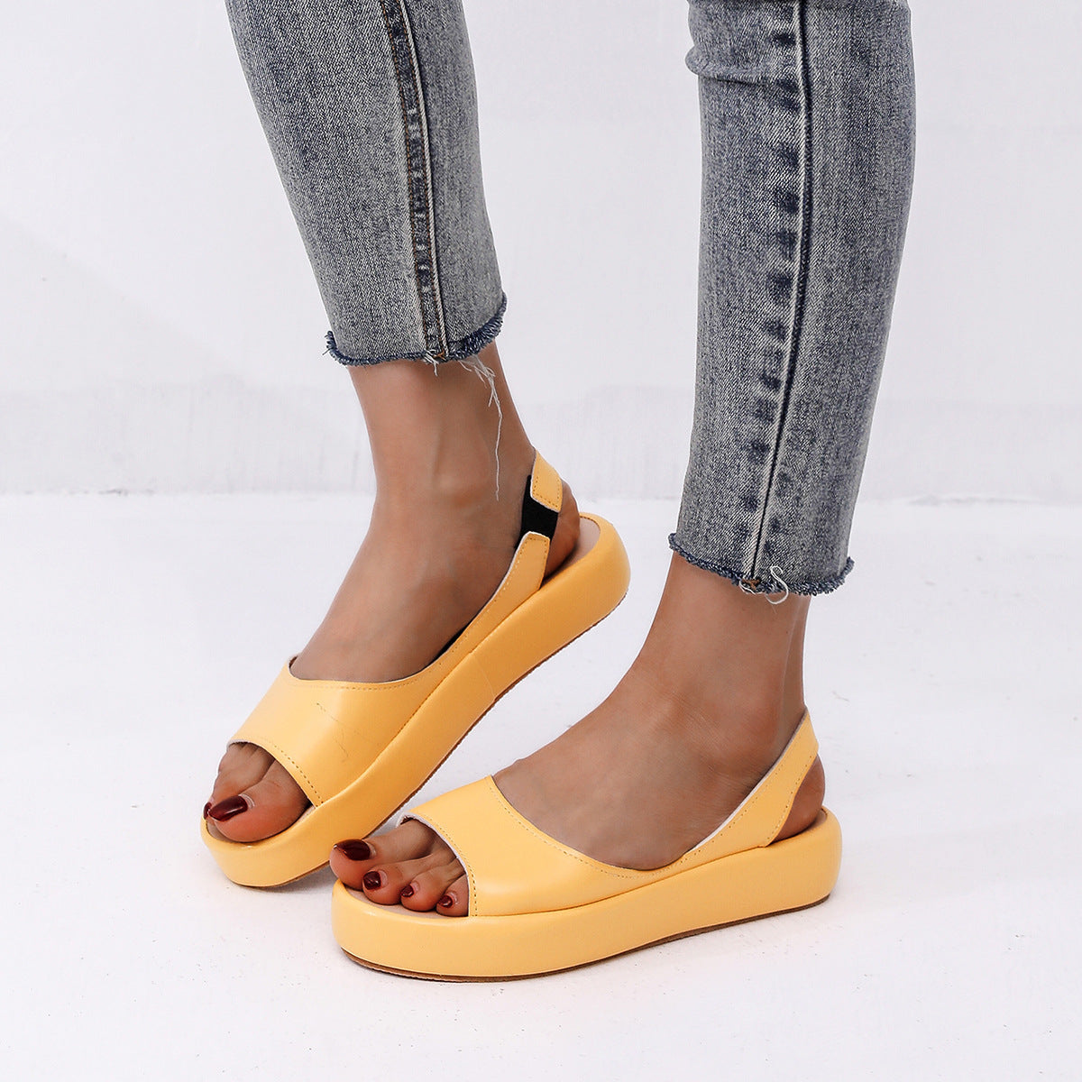 Women’s Fish Mouth Flat Sandals Summer
