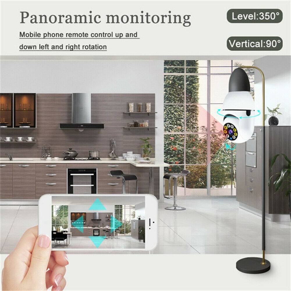 Smart Home E27 Bulb Camera