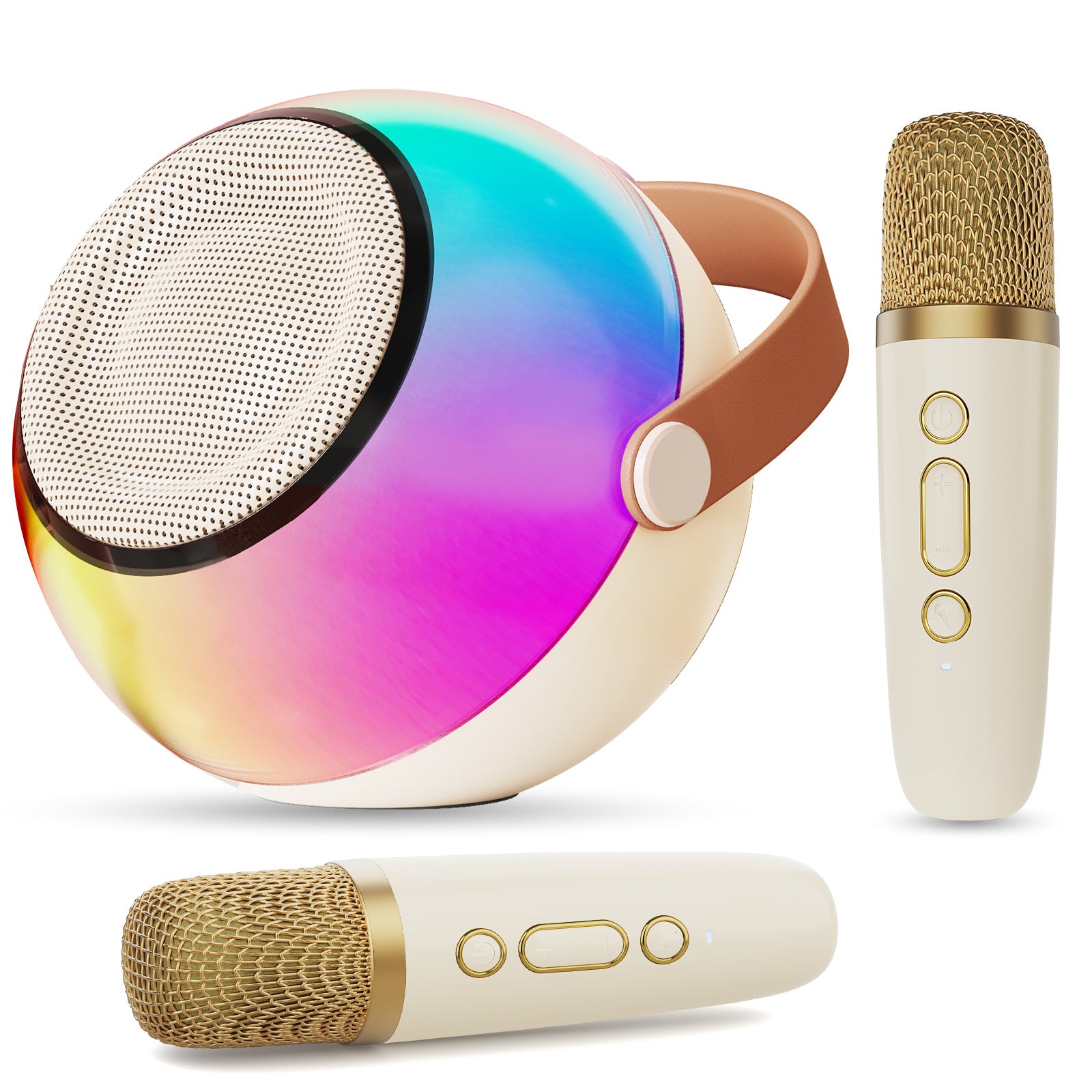 D25 Mini Karaoke Machine with Wireless Mics