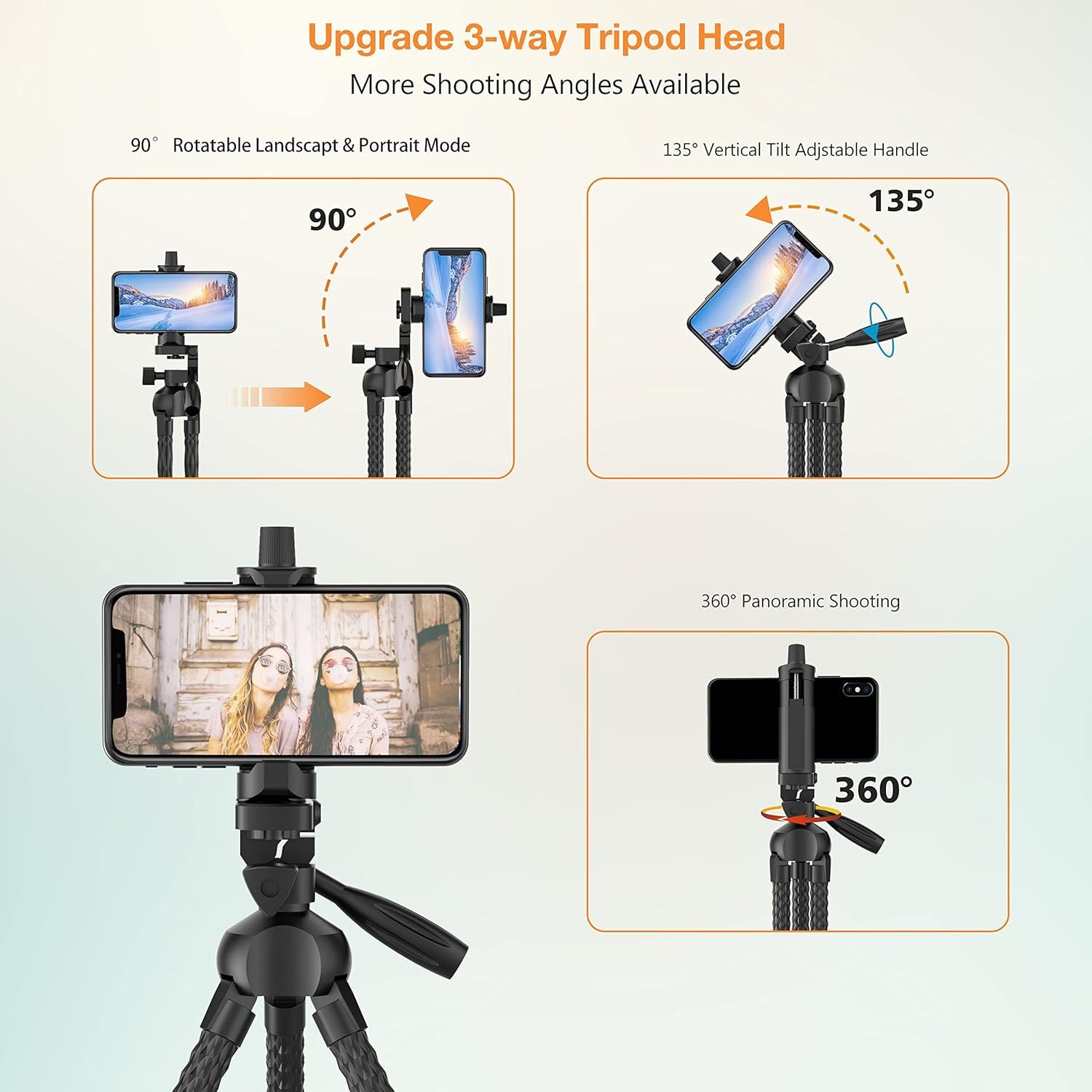 Flexibler Selfie-Stick mit Stativ für Telefone
