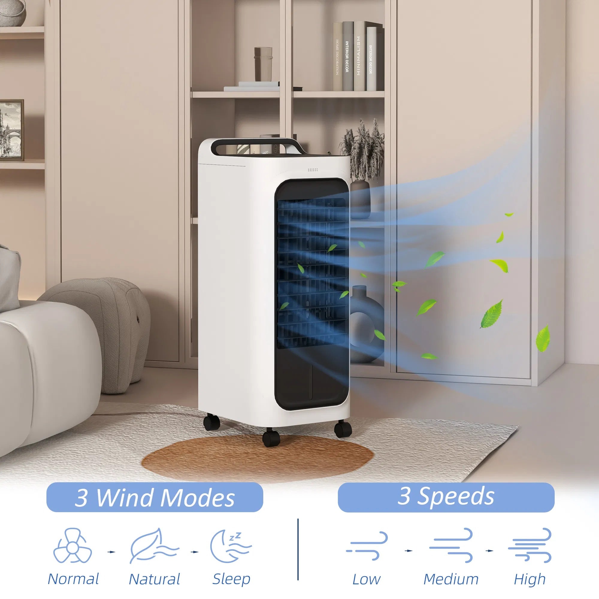 HOMCOM 3-in-1 Evaporative Ice Cooler