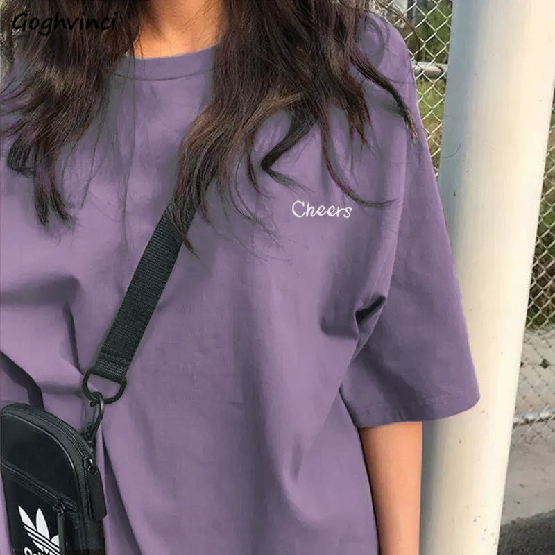 Lockeres Buchstaben-T-Shirt für Damen