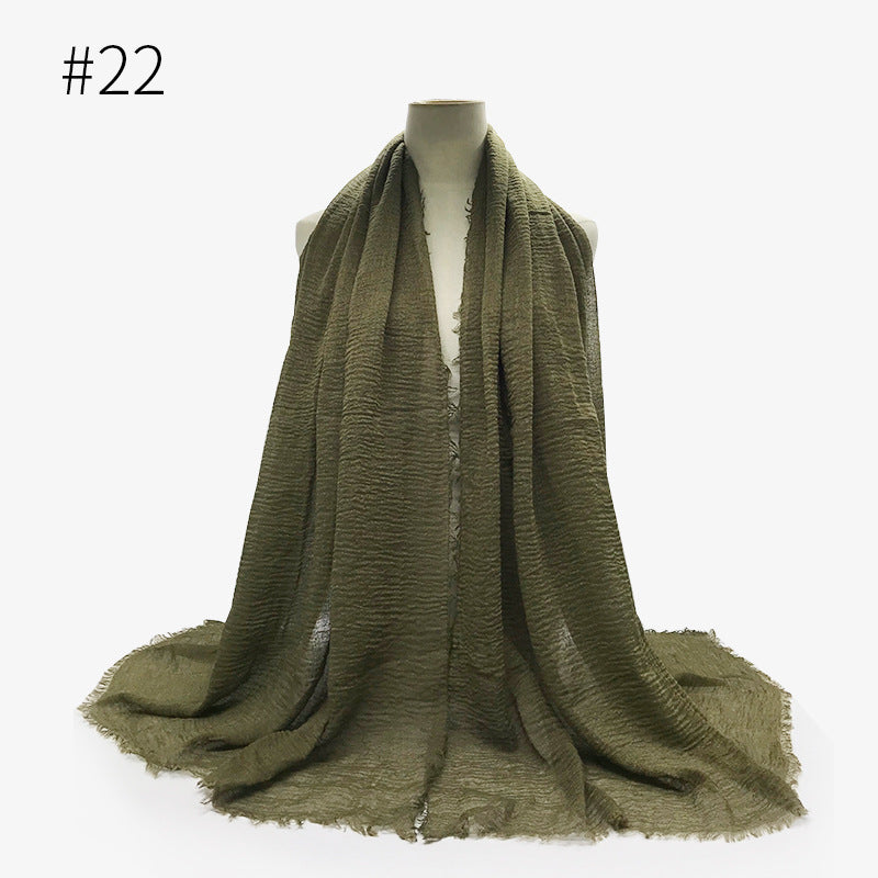 Bubble Cotton Scarf Hijab Wrap Shawl