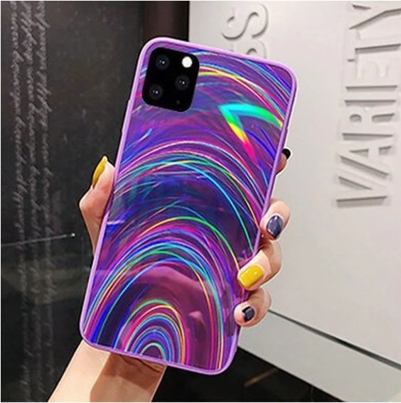 Coque de téléphone miroir arc-en-ciel
