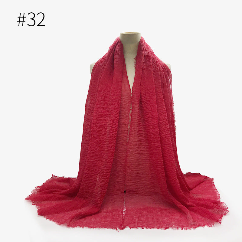 Bubble Cotton Scarf Hijab Wrap Shawl