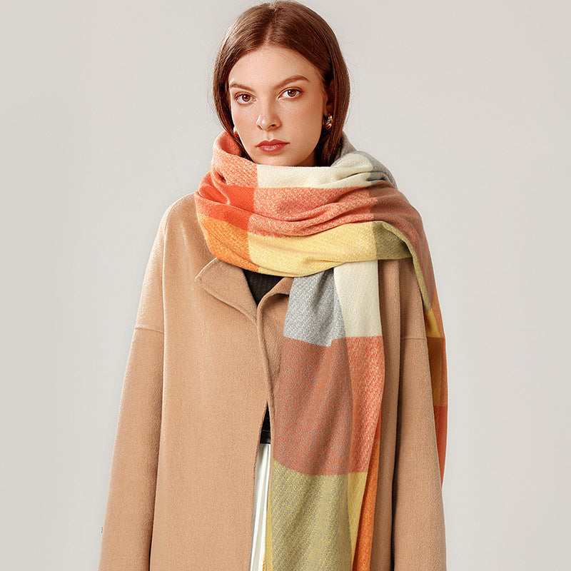 Thick Cashmere Tassel Winter Scarf