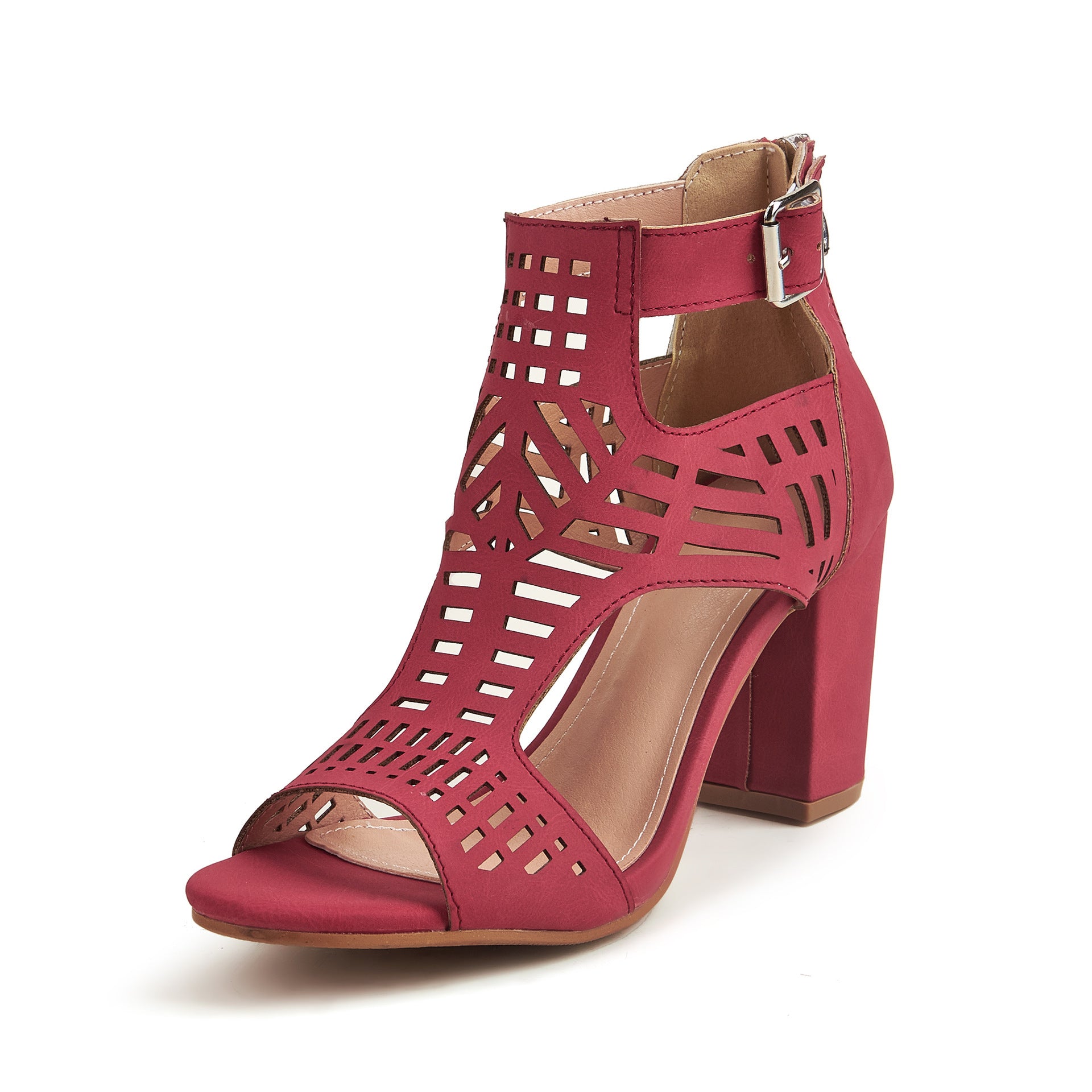 Large Size Peep Toe Thick Heel Sandals
