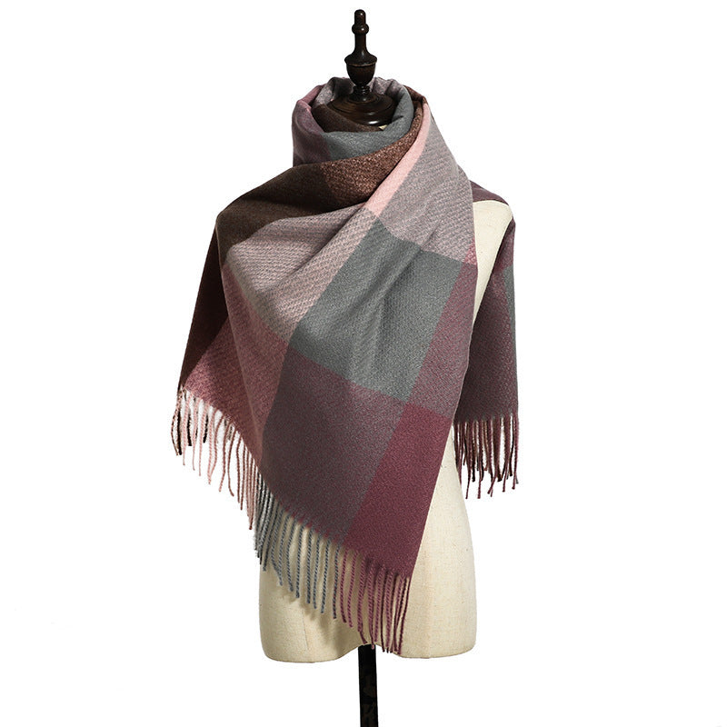 Thick Cashmere Tassel Winter Scarf