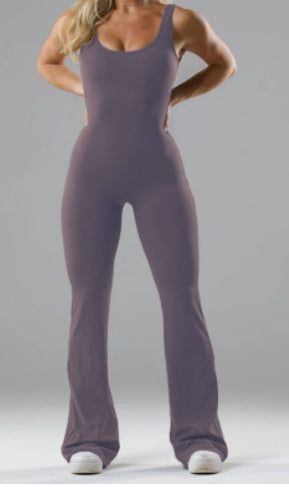 Slim Fit Backless Hip Raise Jumpsuit