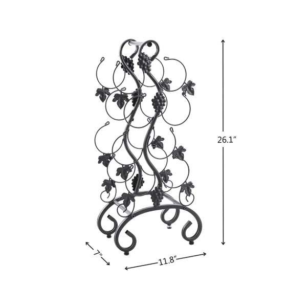 8-Bottle Freestanding Metal Wine Rack