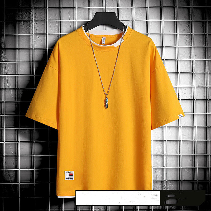 T-shirt ample style Hong Kong pour homme