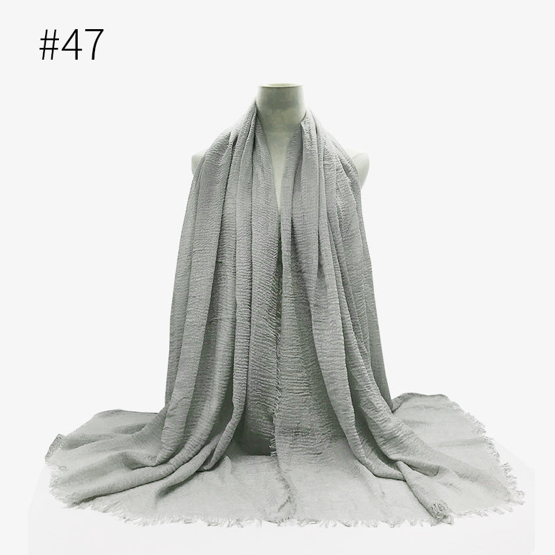Bubble Cotton Scarf Hijab Wrap Shawl