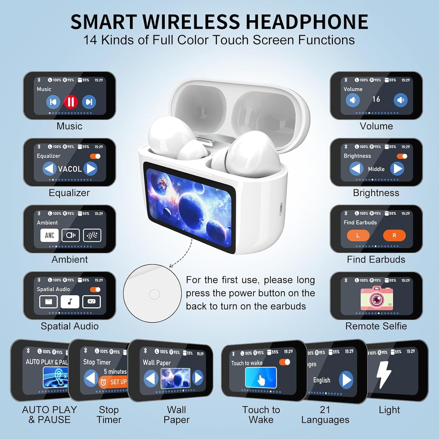 Wireless Bluetooth 5.4 Earbuds
