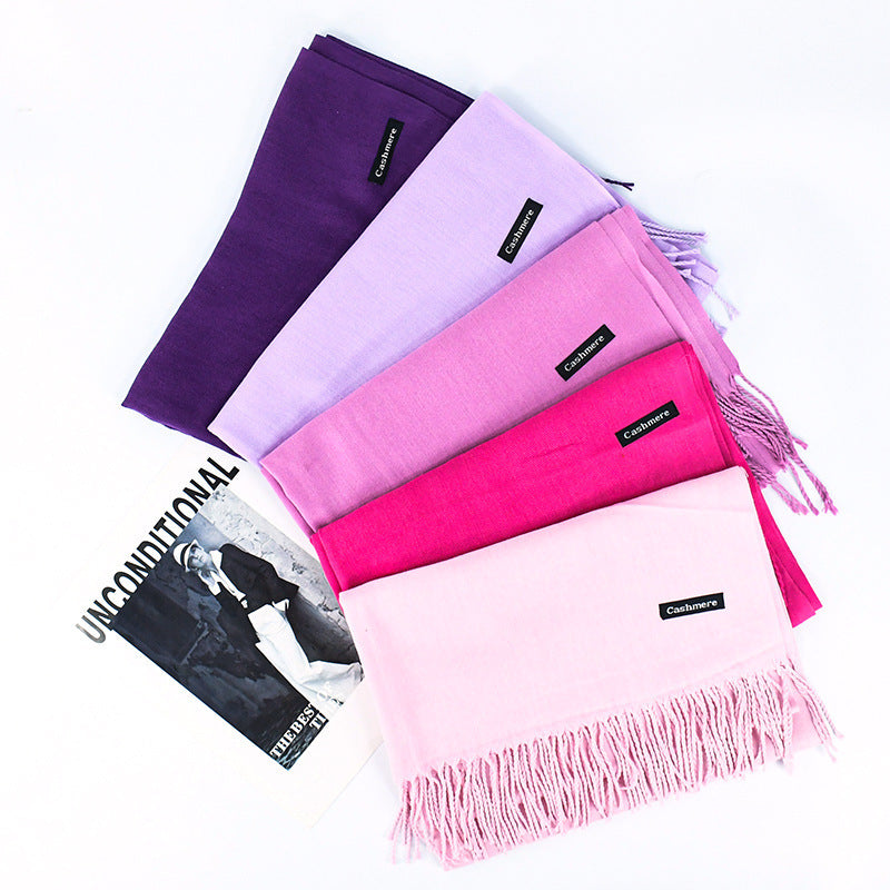 Annual Warm Cashmere Tassel Scarf