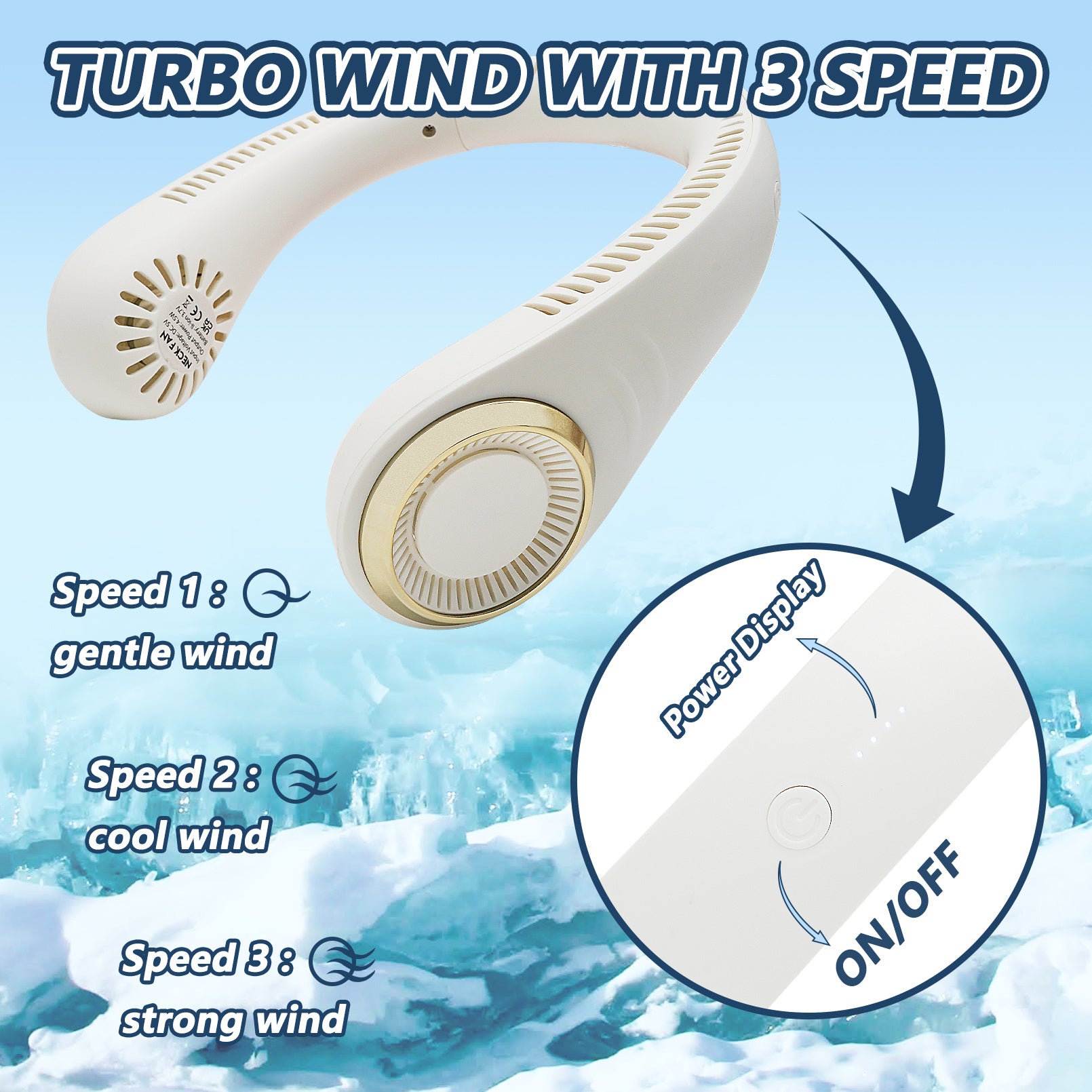 Tragbarer Neckholder-Ventilator – Freihändige Kühlung