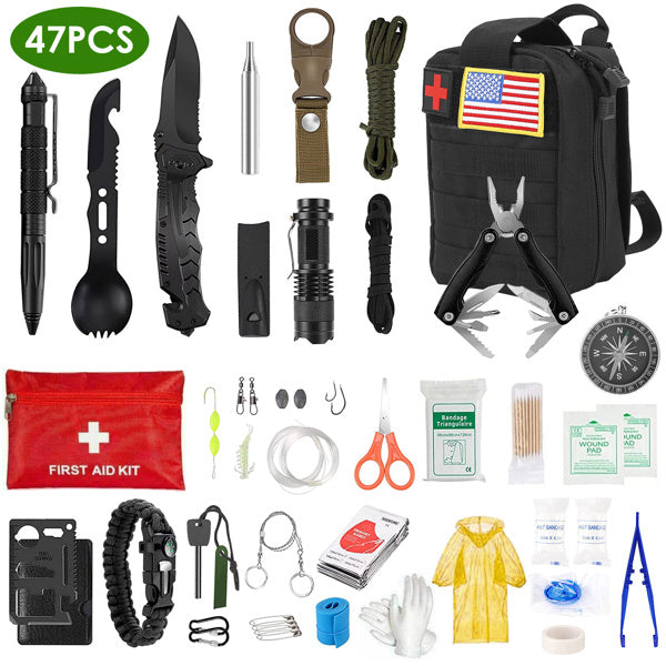 47-in-1 Survival Kit Emergency Bag