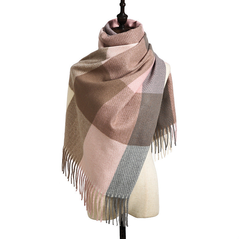 Thick Cashmere Tassel Winter Scarf