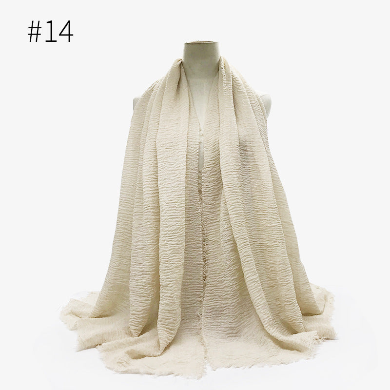 Bubble Cotton Scarf Hijab Wrap Shawl