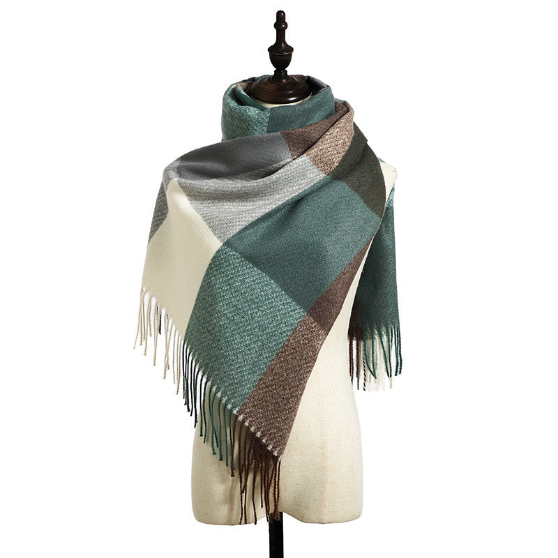 Thick Cashmere Tassel Winter Scarf
