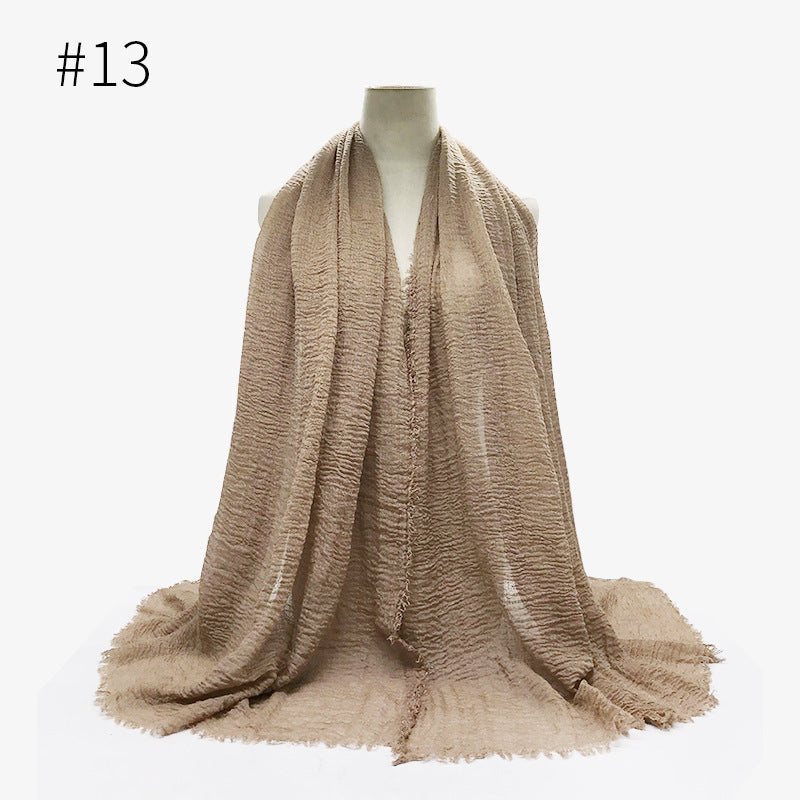 Bubble Cotton Scarf Hijab Wrap Shawl