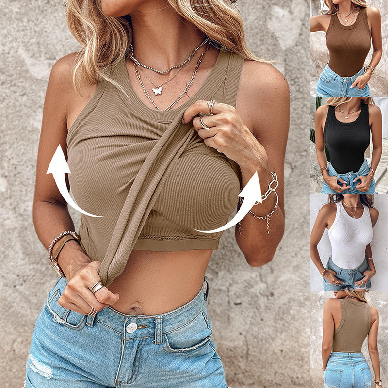 Women's Sleeveless Bra Vest – Solid