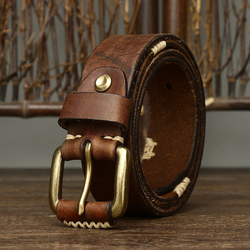Handmade Retro Cowhide Leather Belt
