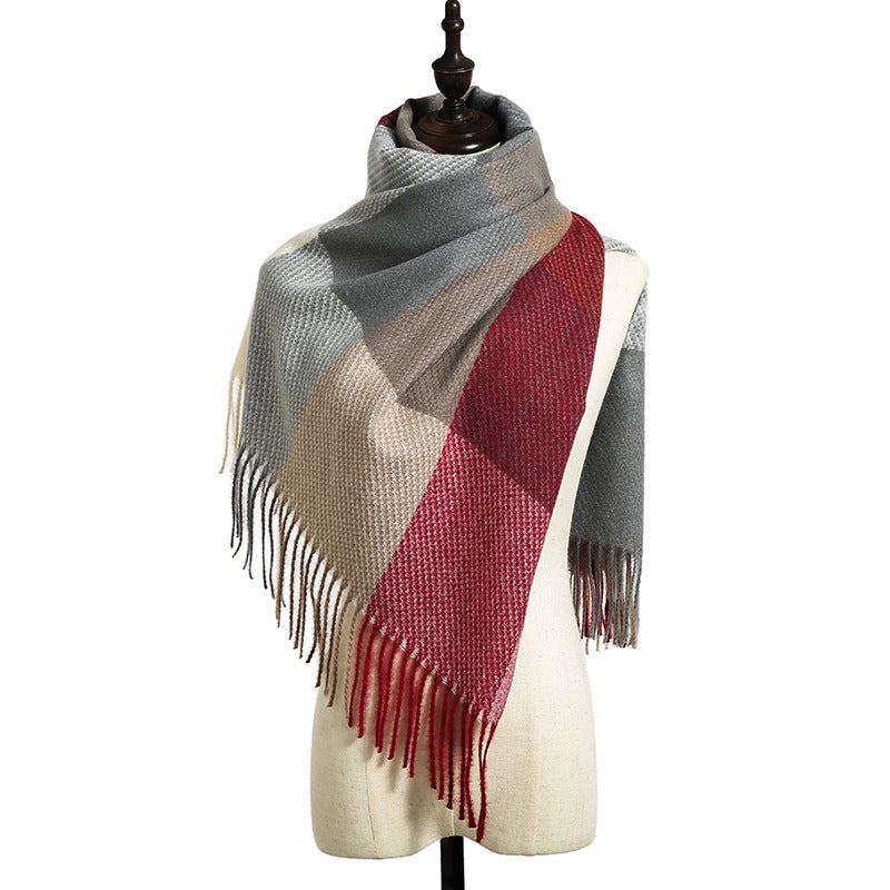 Thick Cashmere Tassel Winter Scarf