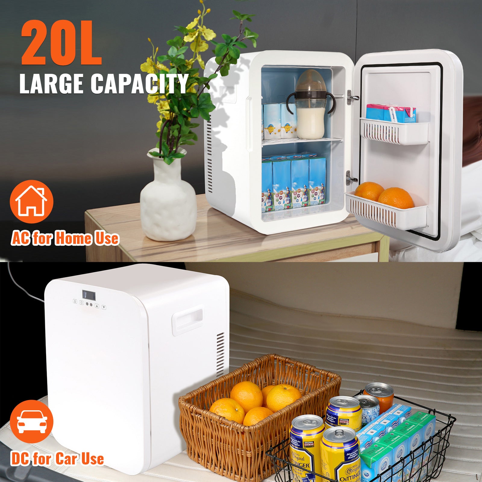 VEVOR 20L Skincare Mini Fridge White