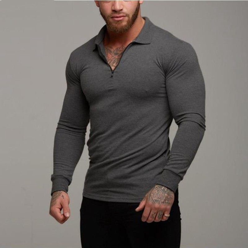Langarm-Polo- und T-Shirt-Set für Herren