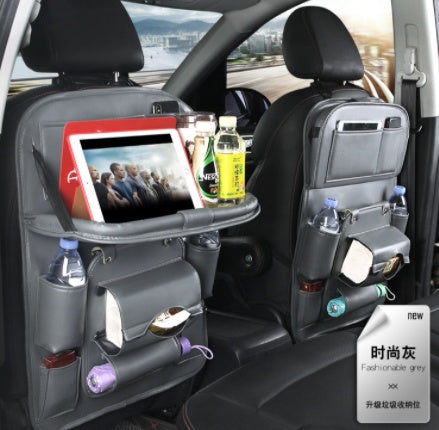 Organiseur de voiture en cuir imperméable