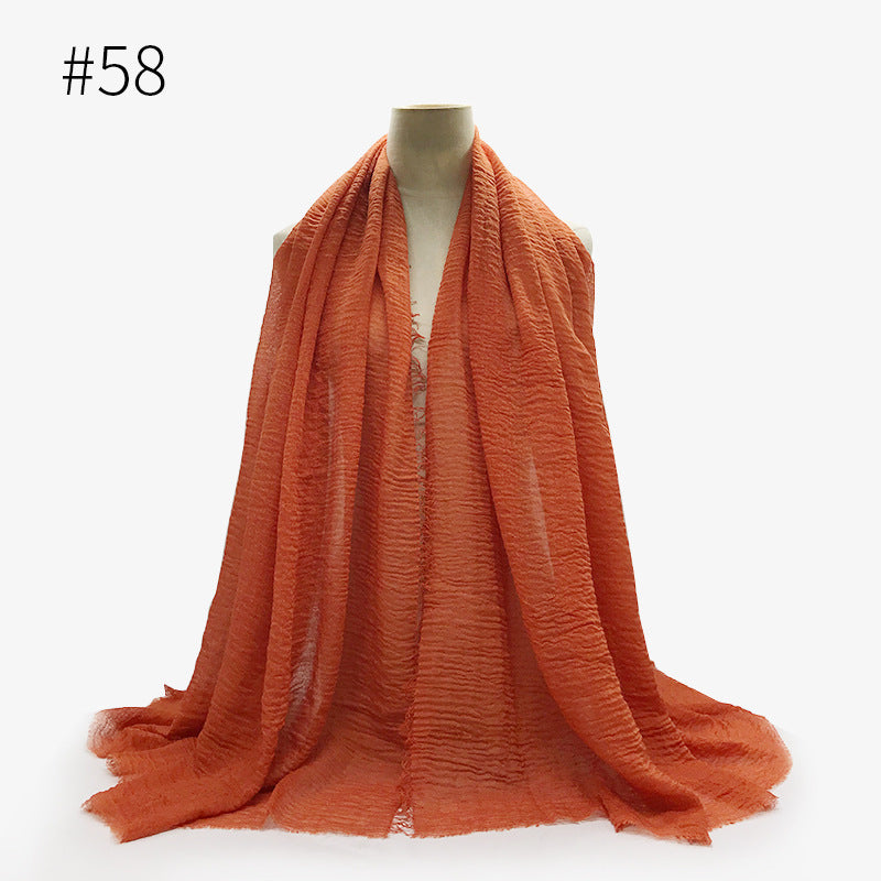 Bubble Cotton Scarf Hijab Wrap Shawl