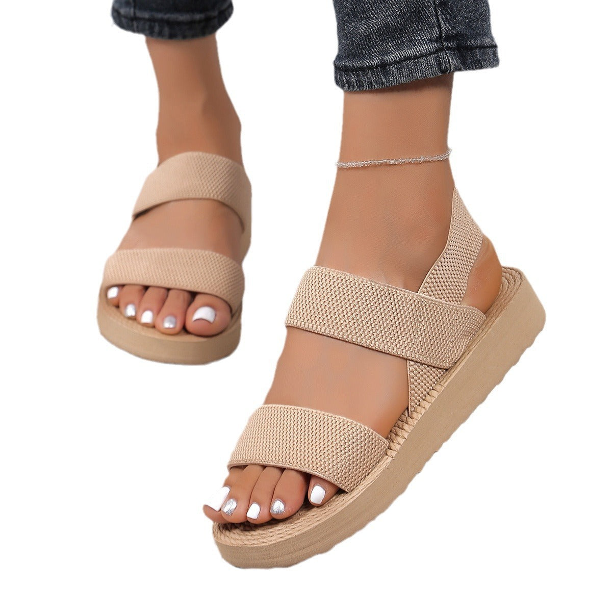 Women's Fashion Flat Wedge Beach Sandals