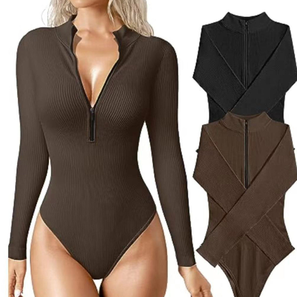 Slim Fit Zipper Jumpsuit Romper
