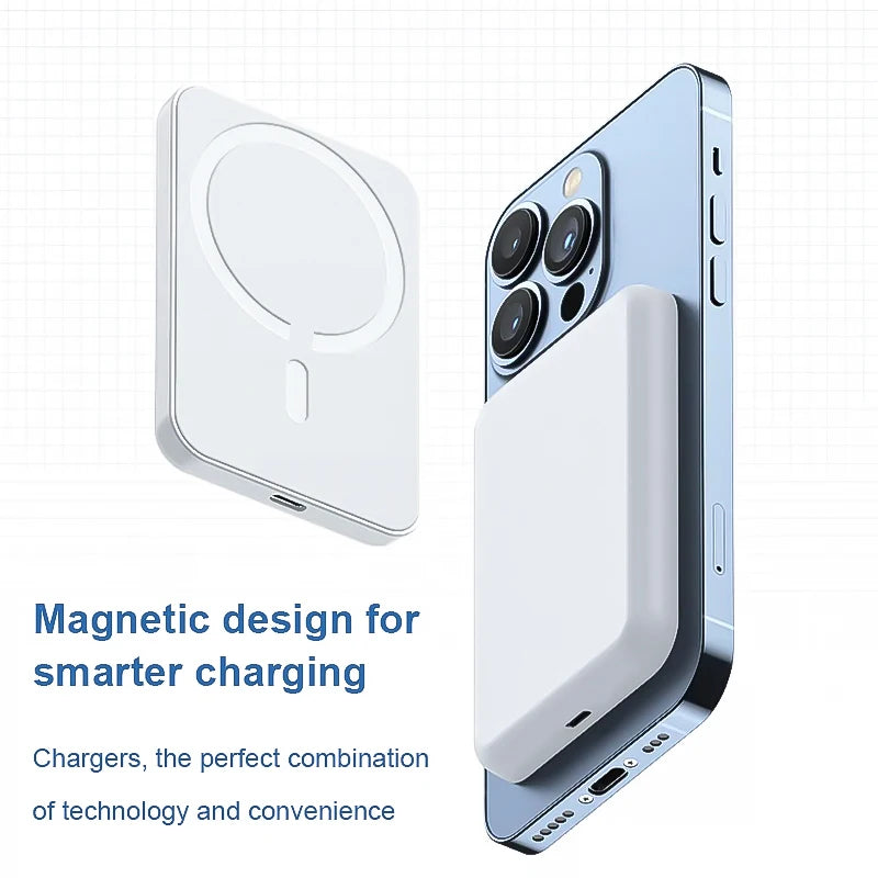 5000 mAh kabellose magnetische Powerbank