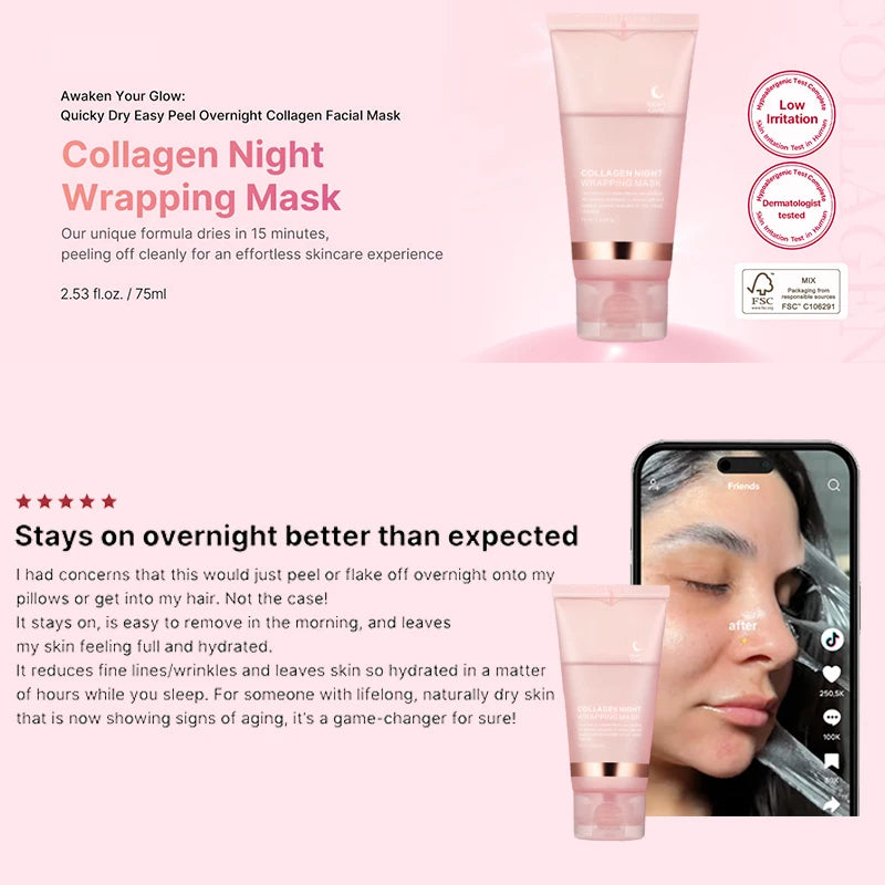 5PC Koreanische Collagen Peel-Off-Gesichtsmaske