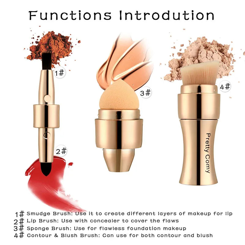 4-in-1 Professional Makeup Brush Set