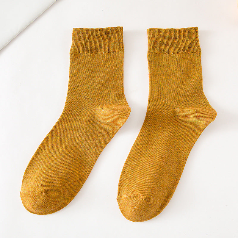 Chaussettes tube de couleur unie