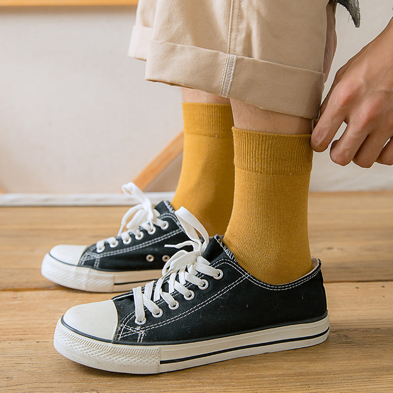 Chaussettes tube de couleur unie