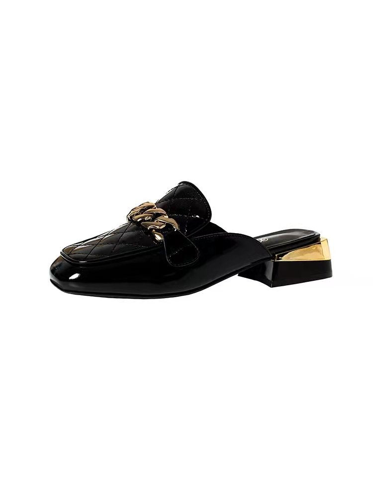 Mid Heel Toe Box Summer Slippers