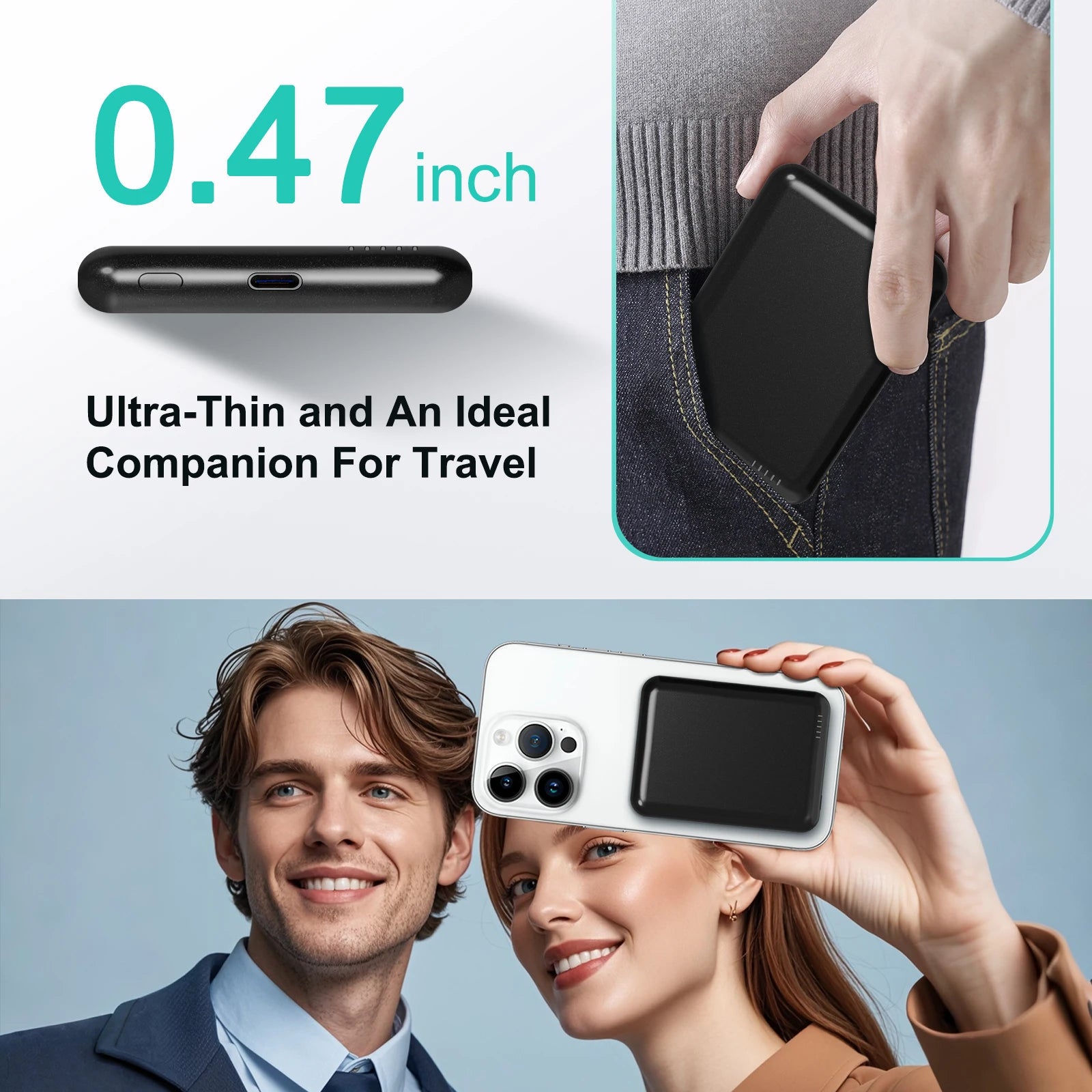 Magnetic 5000mAh Wireless Power Bank