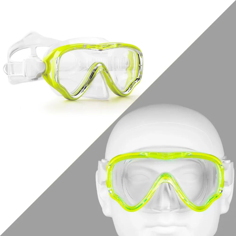 Schwimmbrille für Kinder mit großem Rahmen und Antibeschlag