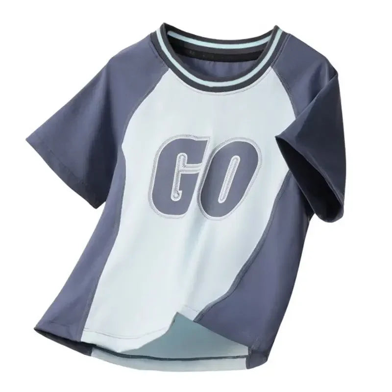 Sport-Trainings-T-Shirt mit Rundhalsausschnitt für Kinder