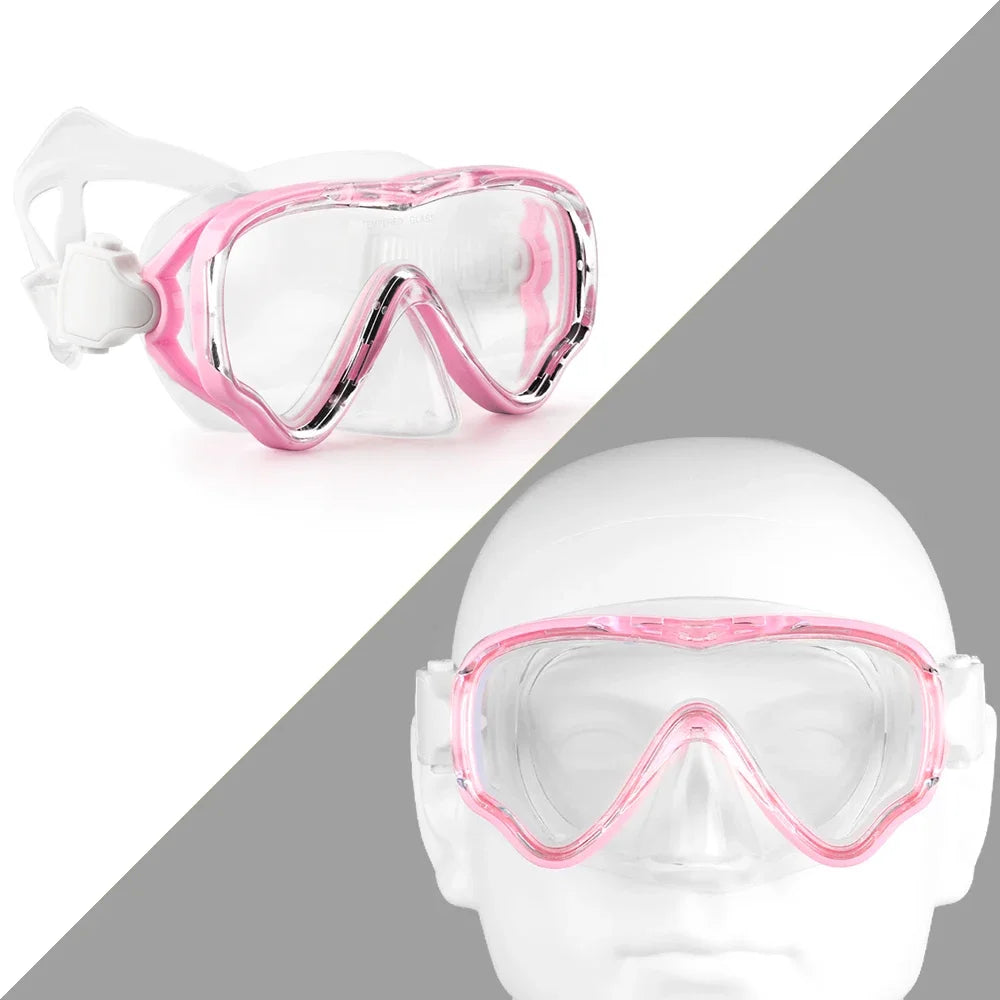 Schwimmbrille für Kinder mit großem Rahmen und Antibeschlag