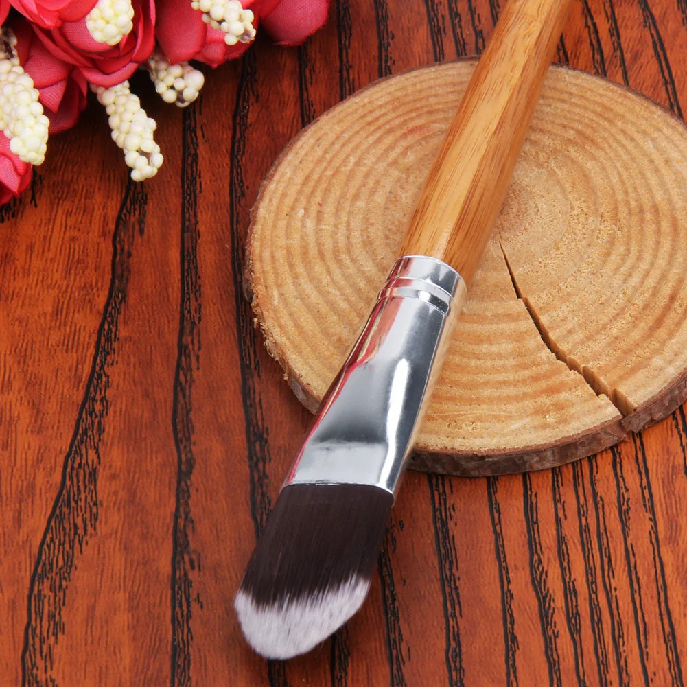 Washable Foundation Brush with Bamboo Handle